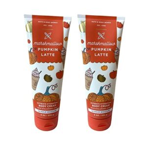 Bath and Body Works Gift Set of of 2 – 8 oz Body Cream – (Marshmallow Pumpkin Latte)