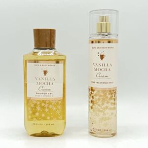 Bath & Body Works Vanilla Mocha Cream 2-Piece Bundle, 10oz Shower Gel and 8oz Fine Fragrance Mist