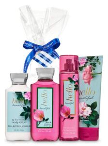 Bath and Body Works Hello Beautiful Gift Kit – Body Lotion – Body Cream – Fragrance Mist & Shower Gel