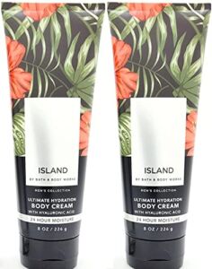 Bath and Body Works Island Men’s Collection Ultimate Hydration Ultra Shea Body Cream 8 Oz 2 Pack (Island)