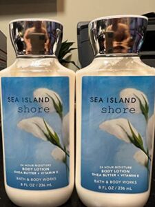 Bath and Body Works 2 Pack Sea Island Cotton Super Smooth Body Lotion 8 Oz