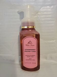 White Barn Candle Company Bath and Body Works Gentle Foaming Hand Soap w/ Essential Oils- 8.75 fl oz – Many Scents! (Strawberry Pound Cake – White Barn)