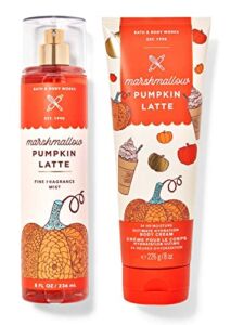 Bath and Body Works – Marshmallow Pumpkin Latte – Ultra Shea Body Cream and Fine Fragrance Mist -8 Oz