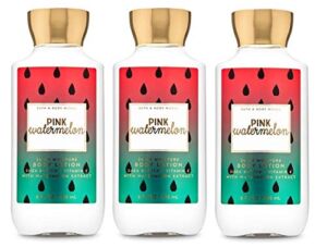 Bath and Body Works PINK WATERMELON Value Pack – Lot of 3 Body Lotions – Full Size