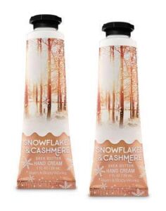 Bath and Body Works 2 Pack Snowflakes & Cashmere Hand Cream 1 Oz.