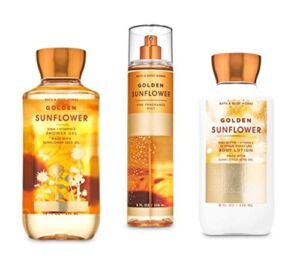 Bath & Body Works – Golden Sunflower – Daily Trio – Fall 2020 – Shower Gel, Fine Fragrance Mist & Body Lotion