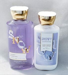 Bath and Body Works 2 pc Shower Gel & Lotion Holiday Traditions Set SNOWY MORNING