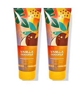 Bath & Body Works Vanilla Coconut Ultimate Hydration Body Cream For Women 8 Fl Oz 2- Pack (Vanilla Coconut)