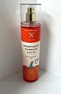 Bath and Body Works MARSHMALLOW PUMPKIN LATTE Fine Fragrance Mist 8 Fluid Ounce (2019 Edition)