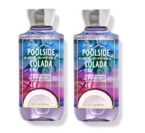 Bath & Body Works Poolside Coconut Colada Shower Gel Gift Sets 10 Oz 2 Pack (Poolside Coconut Colada)