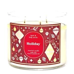 Bath & Body Works, White Barn 3-Wick Candle w/Essential Oils – 14.5 oz – 2021 Christmas Scents! (Holiday)