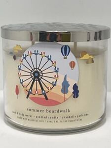 Bath & Body Works, White Barn 3-Wick Candle w/Essential Oils – 14.5 oz – 2021 Summer Scents! (Summer Boardwalk)