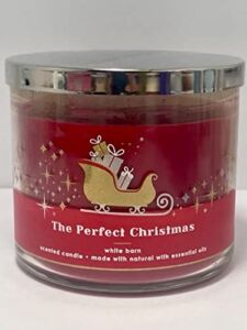 Bath & Body Works White Barn The Perfect Christmas 3 Wick Candle 14.5 Ounce
