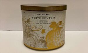 Bath and Body Works White Barn White Pumpkin 3 Wick Candle 14.5 Ounce Full Size