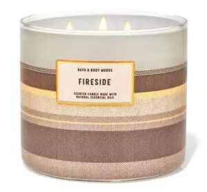 Fireside 3 Wick Candle W Natural Essential Oils (Smoked Cedar, Fresh Clove Bud and Warm Embers)