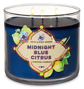 Bath and Body Works 3 Wick Scented Candle Midnight Blue Citrus 14.5 Ounce