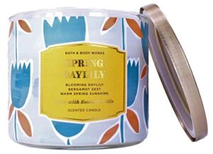 White Barn Bath and Body Works Spring Daylily 3 Wick Scented Candle 14.5 Ounce