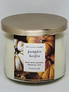 Bath and Body Works Pumpkin Bonfire 3-Wick 14.5 Ounce Candle