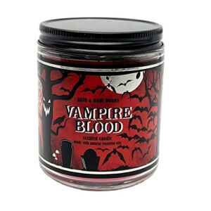 Bath & Body Works, White Barn 1-Wick Candle w/Essential Oils – 7 oz – 2021 Halloween Scents! (Vampire Blood)