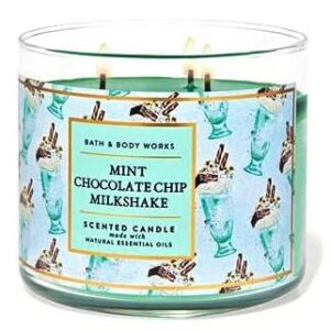 Bath and Body Works Mint Chocolate Chip Milkshake 3-Wick Candle 14.5 oz / 411 g