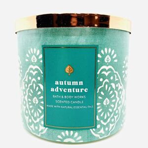 Bath and Body Works White Barn Autumn Adventure 3 Wick Candle 14.5 Ounce
