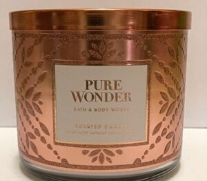 Bath & Body Works, White Barn 3-Wick Candle w/Essential Oils – 14.5 oz – 2021 Christmas & Winter Scents! (Pure Wonder)