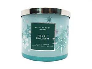 White Barn Bath and Body Works, 3-Wick Candle w/Essential Oils – 14.5 oz – 2020 Holidays Scents! (Fresh Balsam)