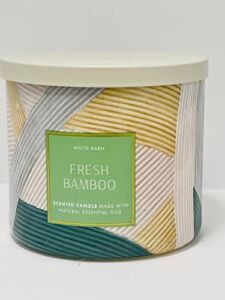 Bath & Body Works, White Barn 3-Wick Candle w/Essential Oils – 14.5 oz – 2022 Spring Scents! (Fresh Bamboo)