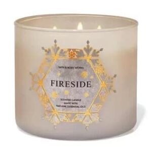 Fireside Candle Bath Body Work 3 Wick Scented W Natural Essential Oils