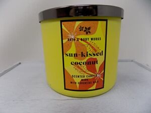 Bath and Body Works Sun-Kissed Coconut 3-Wick Candle 14.5 oz / 411 g