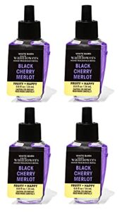 Bath and Body Works Black Cherry Merlot Wallflowers Fragrance Refill 0.8 Oz. (Pack of 4)