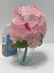 Bath and Body Works Pink Hydrangea Home Fragrance Wallflowers Plug in Pink Blooms in Vase Light Up 24/7