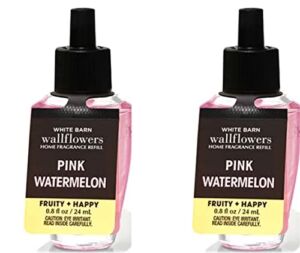 Bath and Body Works 2 Pack Pink Watermelon Wallflowers Fragrance Refill. 0.8 Oz.(2021)
