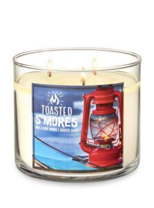 White Barn Bath & Body Works 3 Wick Candle Toasted S’Mores