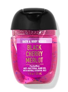 Bath and Body Works 3 Pack Black Cherry Merlot Pocketbac Hand Sanitizer 1 Oz and Hand Cream 1 Oz.