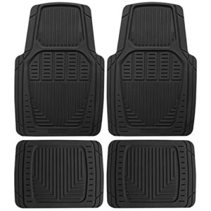 BROOKSTONE BK1517, 4 Piece Car Mats, All Weather Conditions, Anti Slip Materials, Durable & Rugged Surface, Universal Fit, Custom Trim