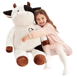 IKASA Giant Cow Stuffed Animal Jumbo Cow Plush Toy (White, 30 inches)