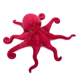Simulation Octopus Plush Toy -Red Soft Real Life Octopus Stuffed Animal Toys, Lifelike Deep Sea Creeping Animal Octopuses Plush Toys for Children Boys Girls (18 inch)