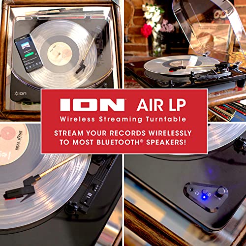 ION Audio Air LP | Vinyl Record Player / Bluetooth Turntable with USB Output for Conversion and Three Playback Speeds – Black Finish | The Storepaperoomates Retail Market - Fast Affordable Shopping