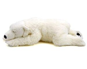 TAMMYFLYFLY Sleep Polar Bear Plush,Cute Stuffed Animal, Plush Toy, 14 Inches Soft Toy
