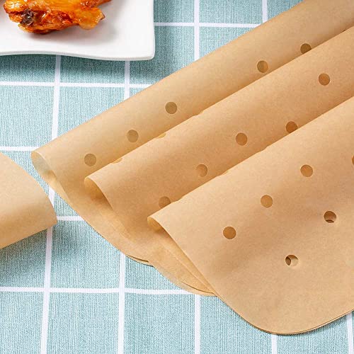 MFJUNS 200PCS Air Fryer Parchment Paper, 9 Inch Square Air Fryer Liner, Filter Paper for Air Fryers (100 Perforated & 100 Imperforate), Non-Stick Baking Paper for Air Fryers, Steamers, Cake Pan | The Storepaperoomates Retail Market - Fast Affordable Shopping