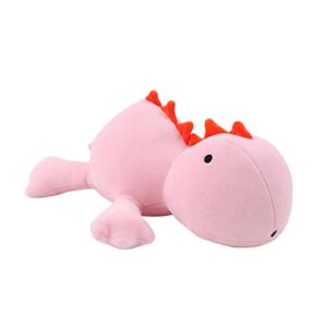 Dinosaur Weighted Stuffed Animals for Anxiety and Stress Relief – 14″ 1.3 lbs Filling with Weighted Beads and PP Cotton, Real Weighted Dino Plush Pillow with Adorable Pink Medium (Stegosaurus)