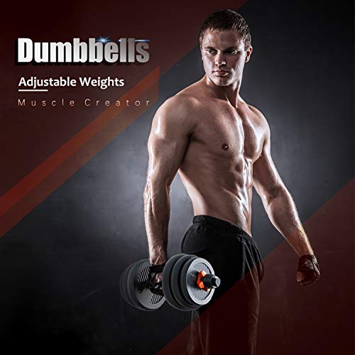 Adjustable Weights Dumbbells Set，Weights Dumbbells Sets for Women and Men，Dumbbells 66 lbs Pair | The Storepaperoomates Retail Market - Fast Affordable Shopping