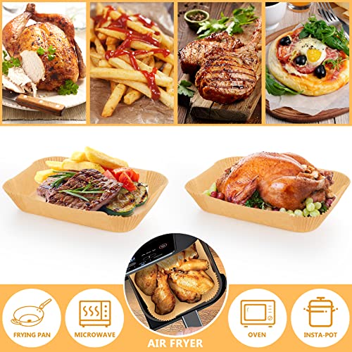 Air Fryer Disposable Paper Liners – Fryer Disposable Baking Paper Roasting Microwave Food Grade Baking Fryer Disposable Paper 100 Pcs Oil-proof Non-stick for Cooking Roasting | The Storepaperoomates Retail Market - Fast Affordable Shopping