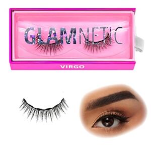 Glamnetic Magnetic Eyelashes – Virgo | Short Magnetic Lashes, 60 Wears Reusable Faux Mink Lashes Natural Look – 1 Pair