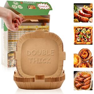 Thick Air Fryer Disposable Liner, Square 7.9 Inch 5-8 Qt Airfryer Insert Unbleached Parchment Paper Liners, Oil-proof Water-proof Non-Stick Sheet Cooking Baking Filter for Basket, Microwave, Oven, Pan