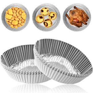 100 PCS Aluminum Foil Air Fryer Liners, Non-stick Air Fryer Disposable Paper Liner, Oil-proof Water-proof Air Fryer Sheets, Food Grade Aluminum Foil for Baking, Frying, Grilling, Roasting Microwave