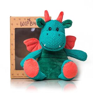 WILD BABY Dragon Plush Toy – Heatable Microwavable Dragon Stuffed Animal with Aromatherapy Lavender Scent for Kids – 12″ Stuffed Dragon Plushie