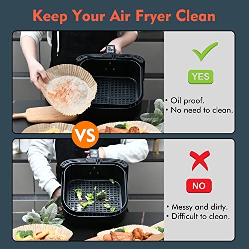 [3-Size] Air Fryer Disposable Paper Liner Square Compatible with COSORI and Ninja Air Fryer Toaster Oven, Non-stick Air Fryer Parchment Paper Baking Accessories | The Storepaperoomates Retail Market - Fast Affordable Shopping