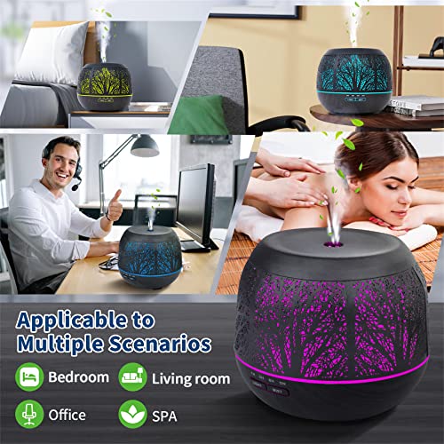 Essential Oil Diffuser Humidifier for Home: 400ml Ultrasonic Aroma Air Diffusers for Large Room – Aromatherapy Cool Mist Vaporizer with Timer & LED Light for Bedroom | The Storepaperoomates Retail Market - Fast Affordable Shopping